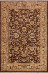 handmade Traditional Kafkaz Brown Tan Hand Knotted RECTANGLE 100% WOOL area rug 9 x 12